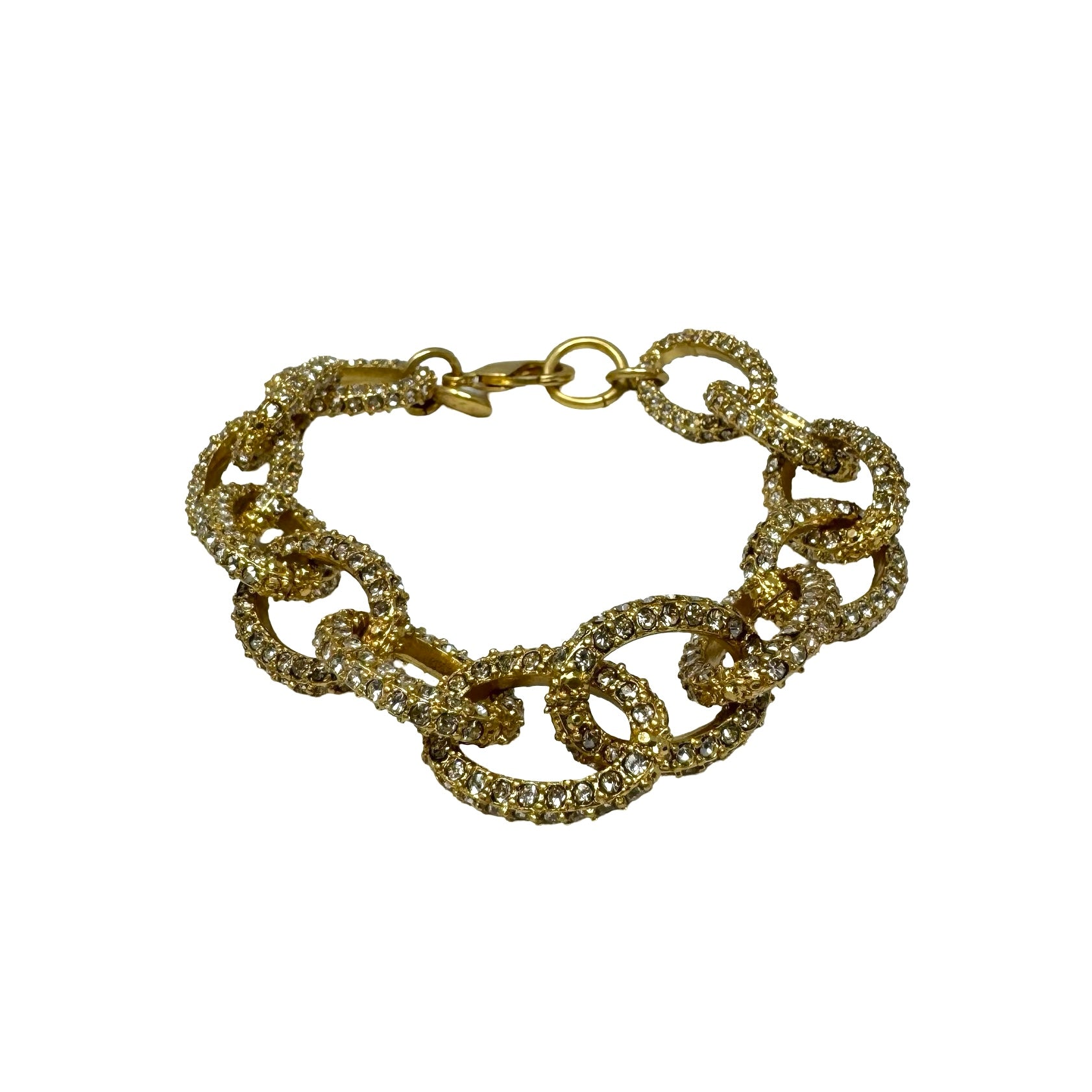 J. Crew Gold Pave Link Bracelet