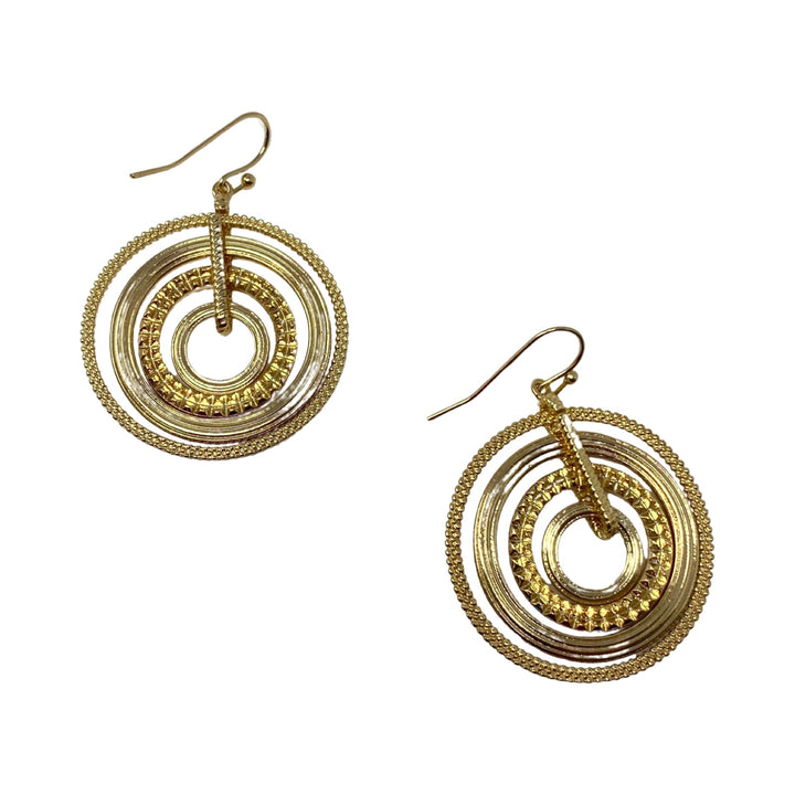 Layered Circle Drop Earrings