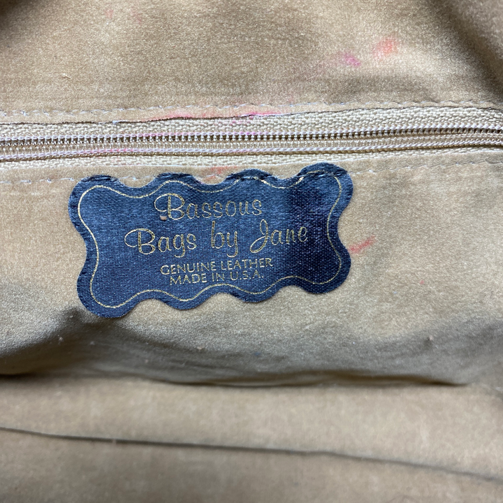Vintage Bassous Bags by Jane Snake Print Shoulder Bag-Label