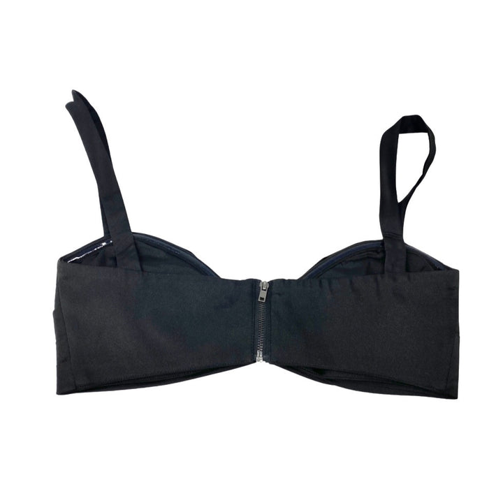 LBV Twill Bra Top-Black Back