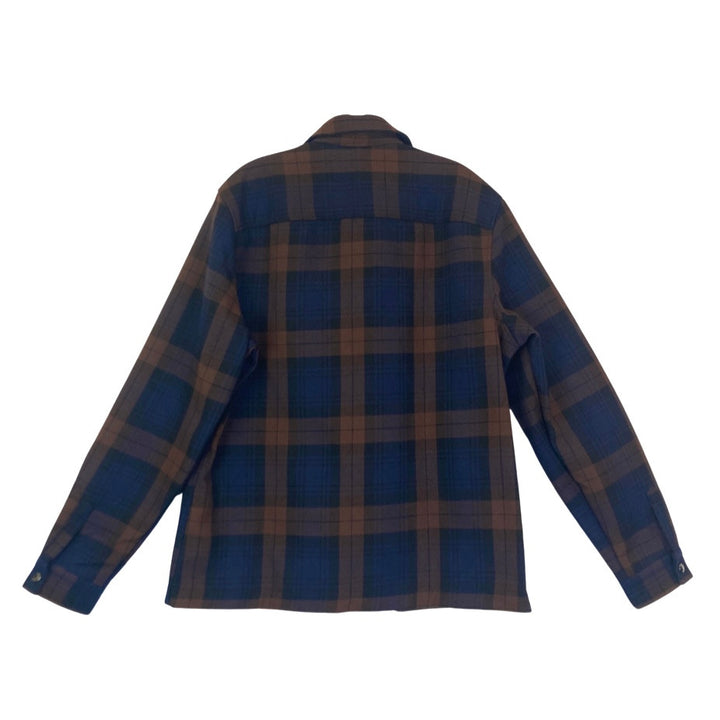 Reiss Wool Blend Plaid Zip Overshirt-Back