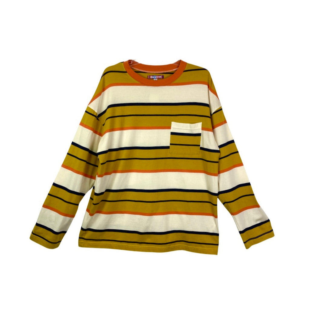 Urban Outfitters Multistripe Shirt-Yellow Front