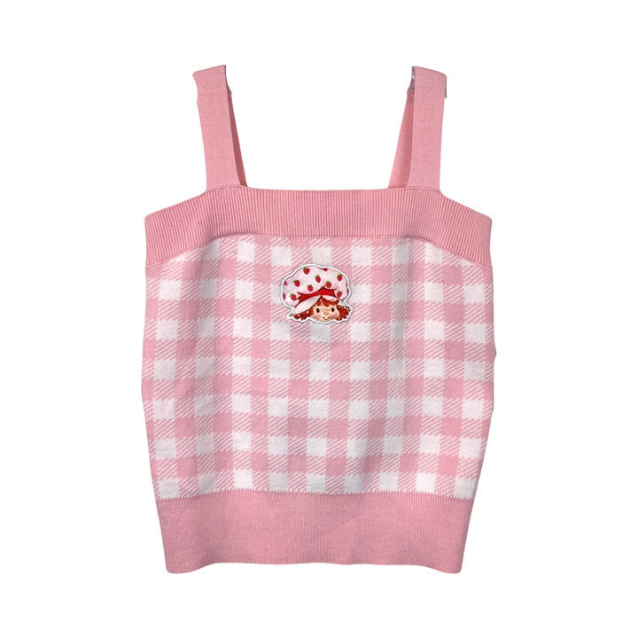 Strawberry Shortcake Gingham Knit Tank Top