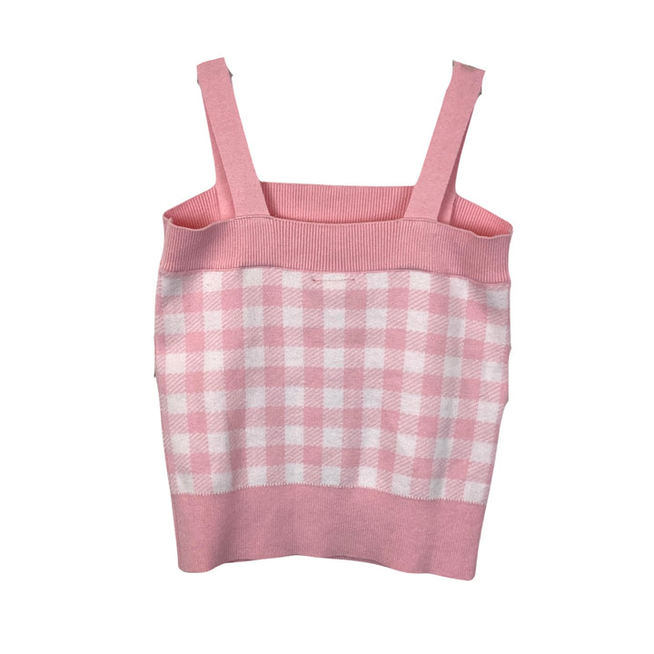 Strawberry Shortcake Gingham Knit Tank Top