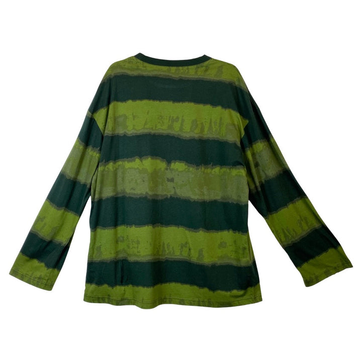 Urban Outfitters Oversized Blurred Stripe Tee-Green back