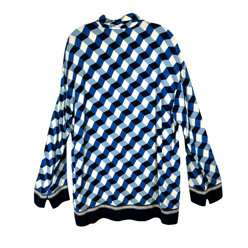 H M Geometric Print Longline Shirt