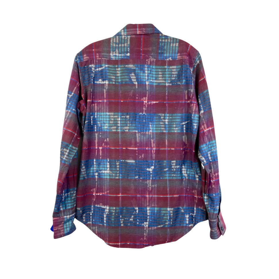 Robert Graham Maroon and Navy Patterned Shirt-Back