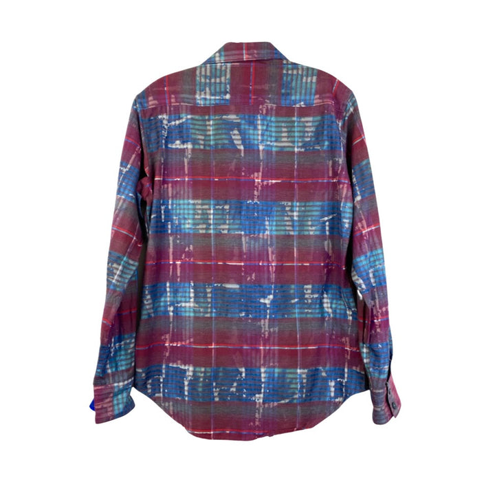 Robert Graham Maroon and Navy Patterned Shirt-Back