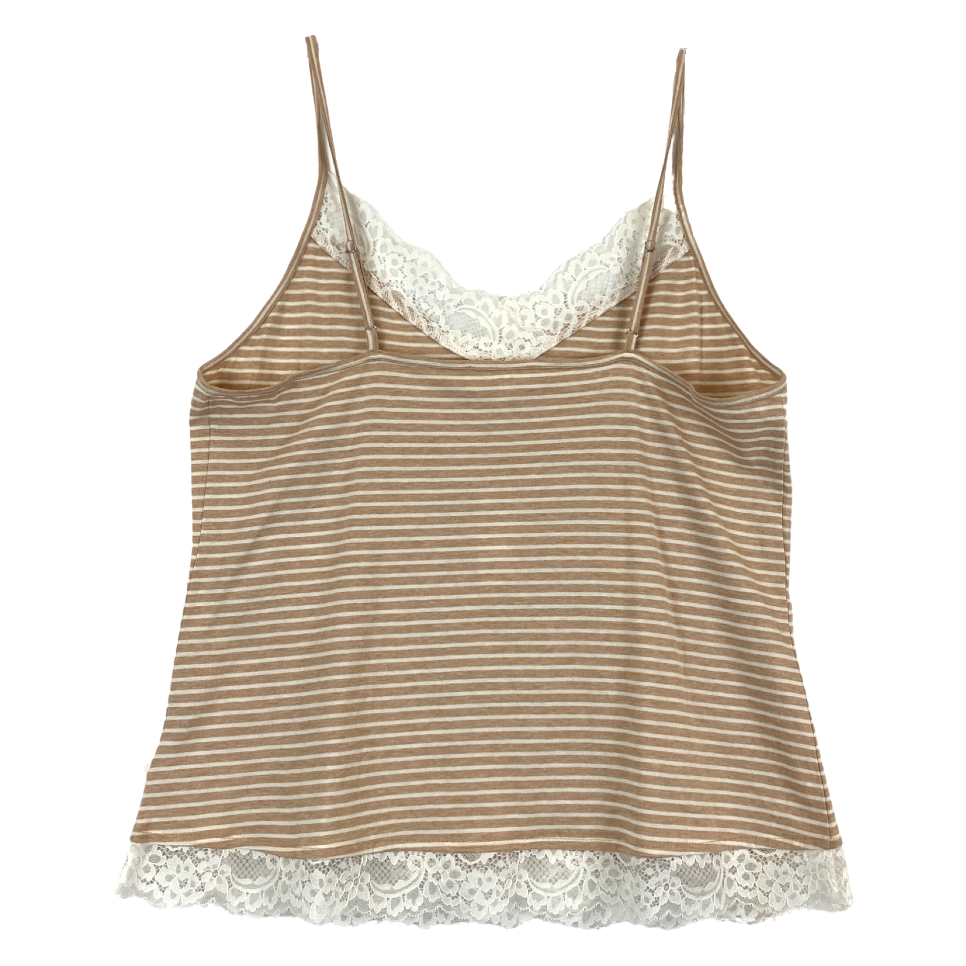 Haven Well Within Cotton Jersey Striped Lace Cami