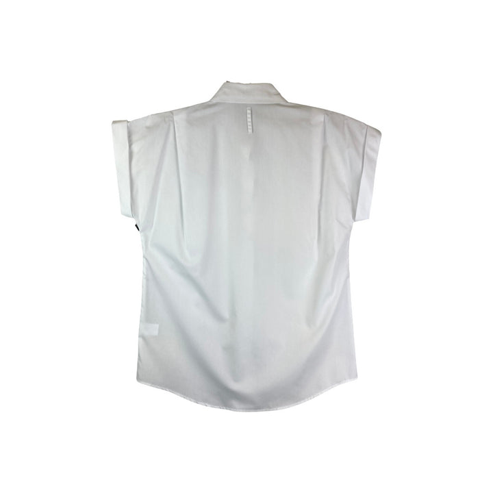 Kal Rieman Cuffed Cap Sleeve Poplin Shirt-Back