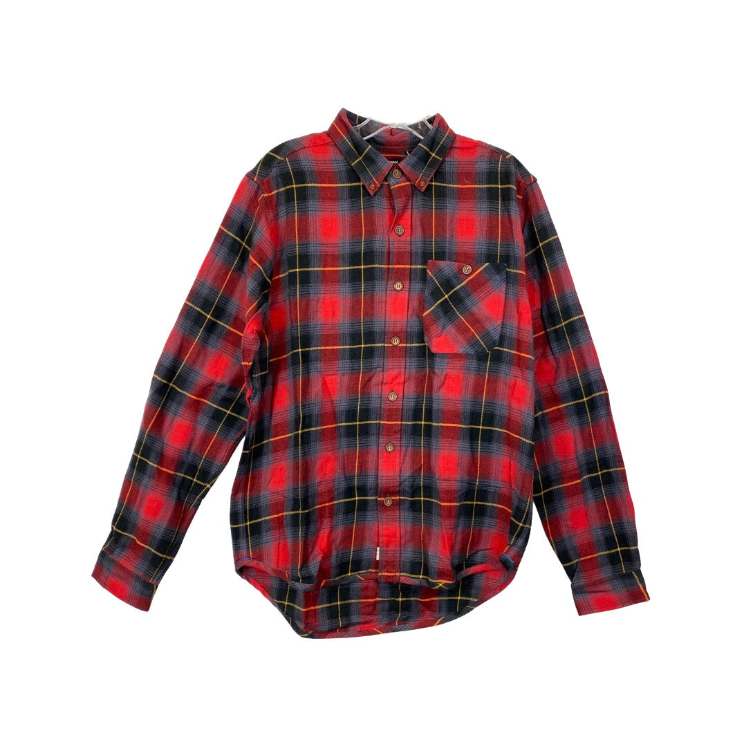 Burkman Bros Red and Black Flannel Button Down-Thumbnail