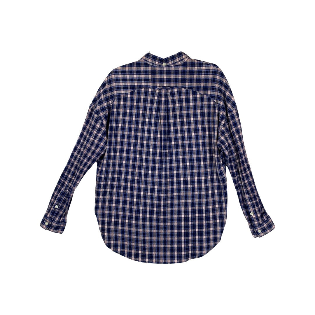 Alex Mill Multicolor Plaid Gauze Shirt-Back