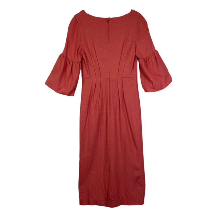 Veronica Beard V-Neck Midi Length Dress-Back