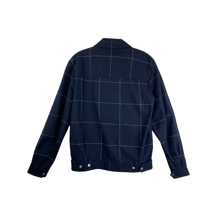 Club Monaco Windowpane Zip Front Jacket-Back