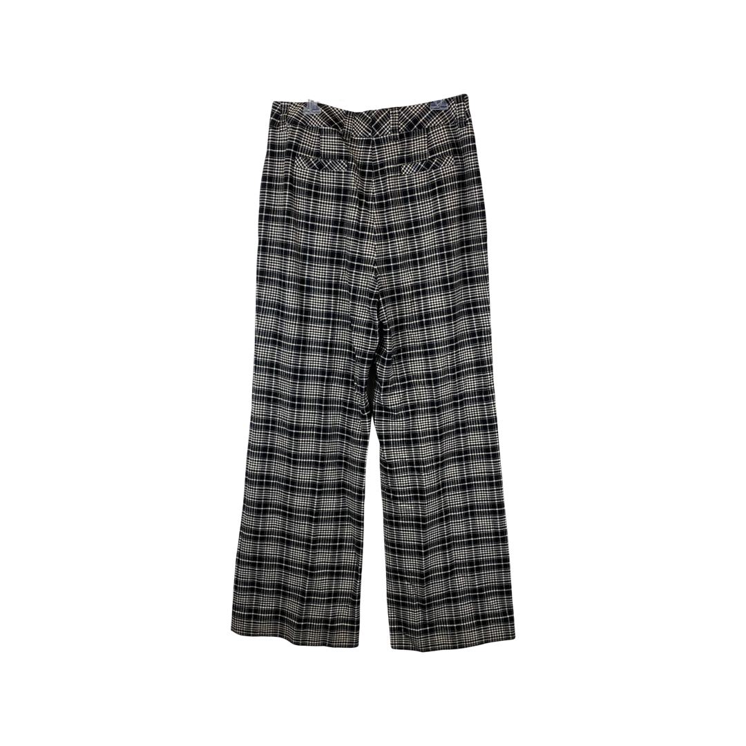 Tanya Taylor Straight Leg Plaid Pants-Back