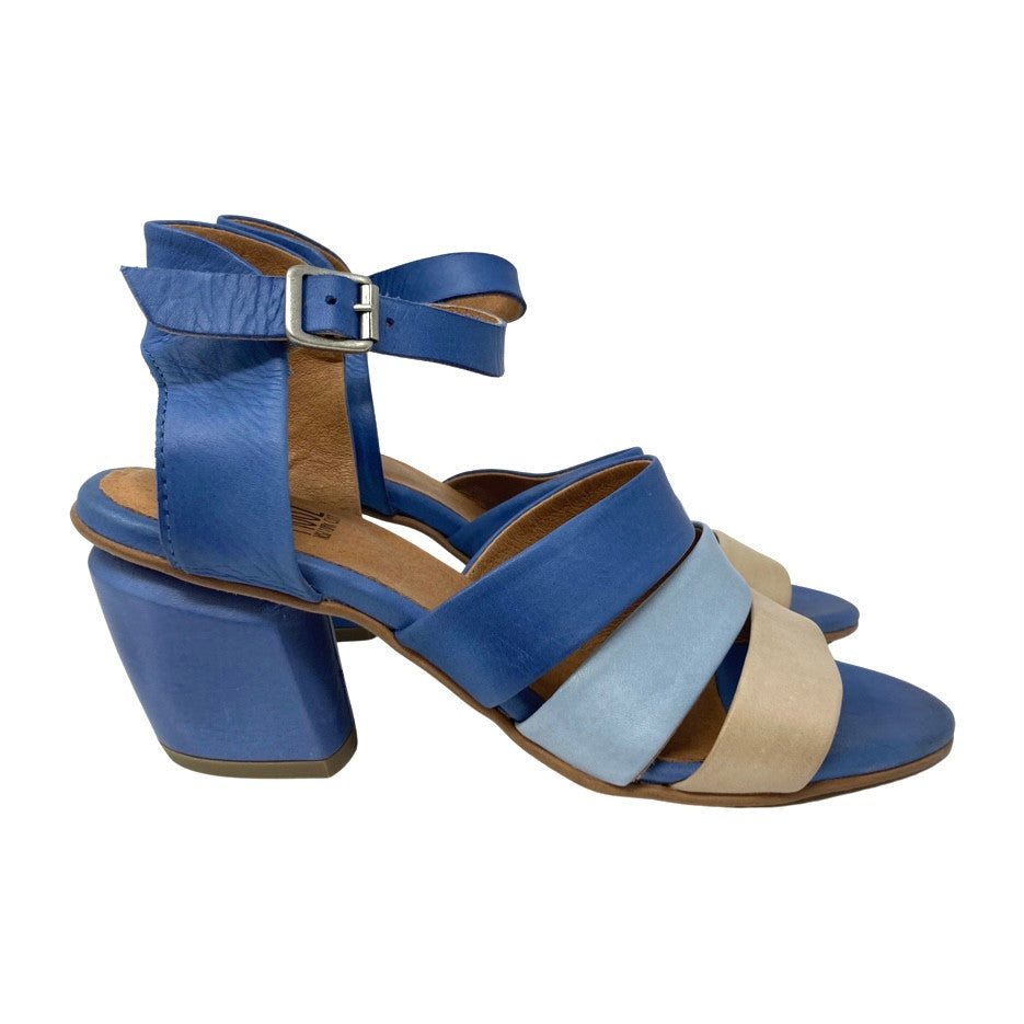 Miz Mooz Multicolor Strappy Block Heeled Sandal-Thumbnail blue