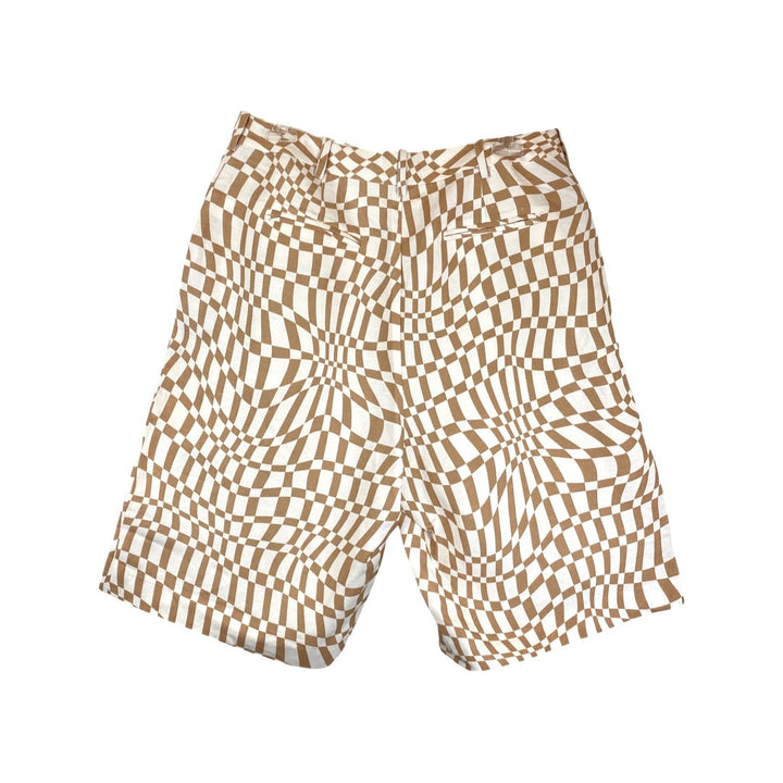 LBV Psyche Print Linen Shorts-Back