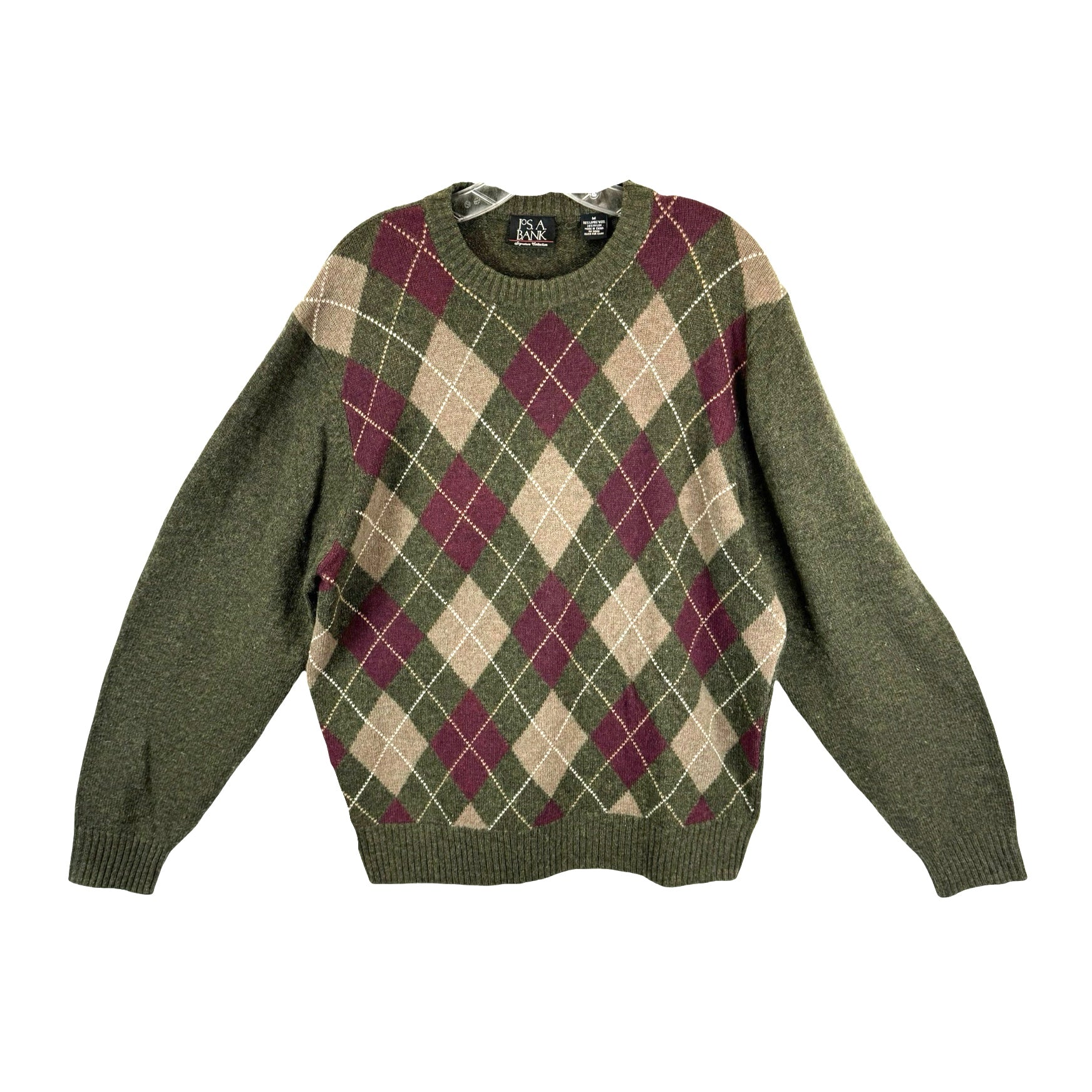 Jos A. Bank Argyle Pullover Sweater