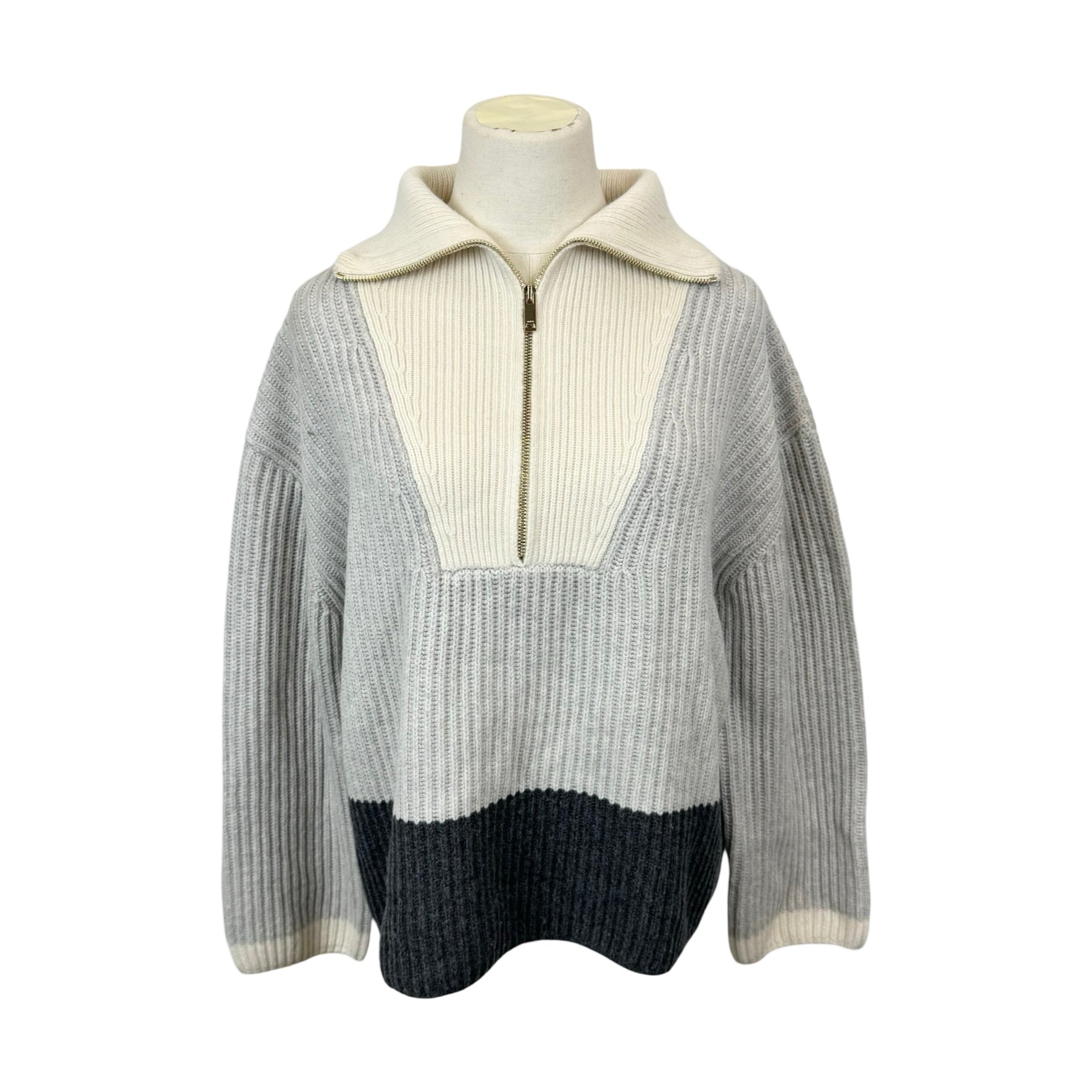 Reiss Jackie Half-Zip Color-Block Sweater