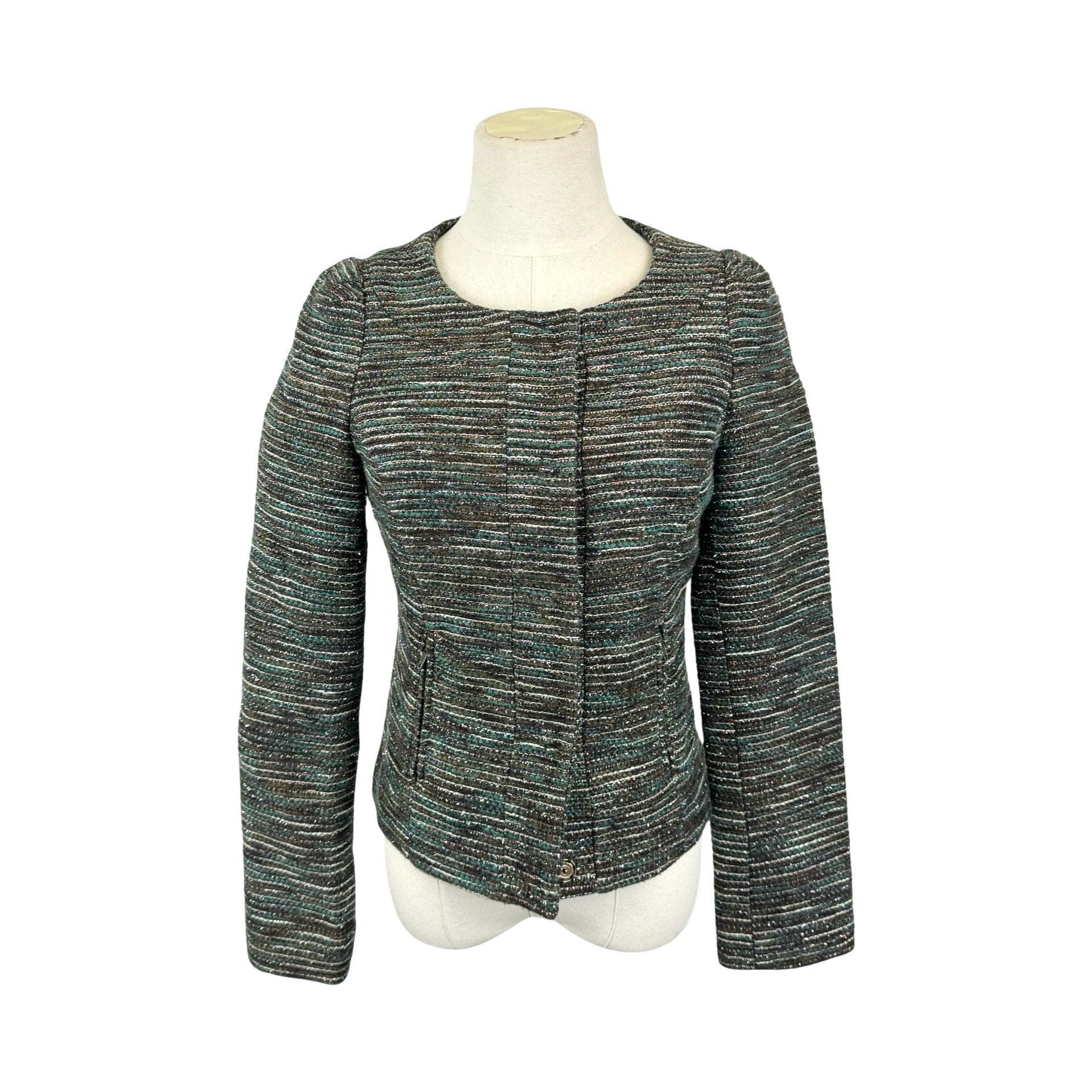 Chemins Blancs Metallic Tweed Jacket