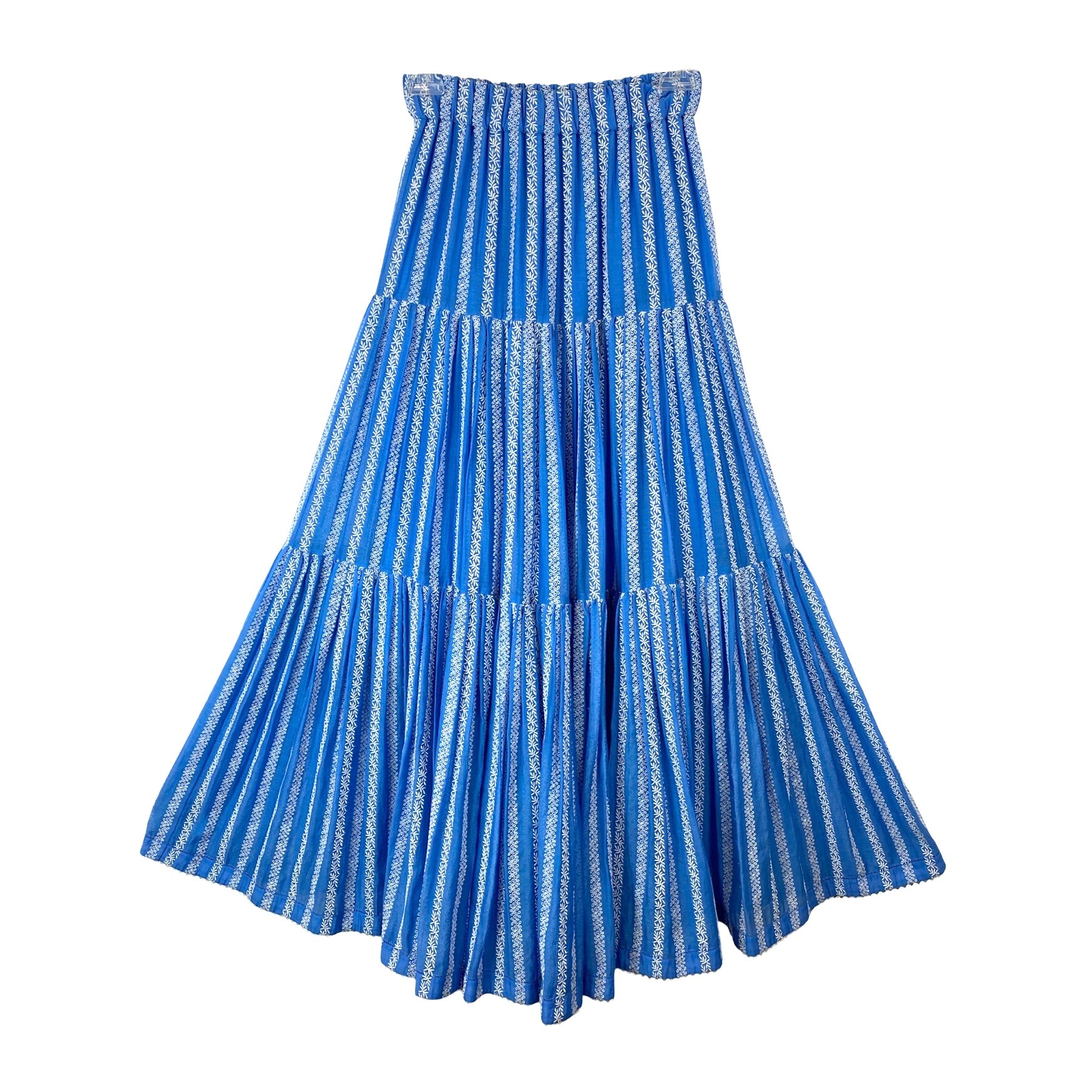 Tory Burch Pleated Embroidered Maxi Skirt