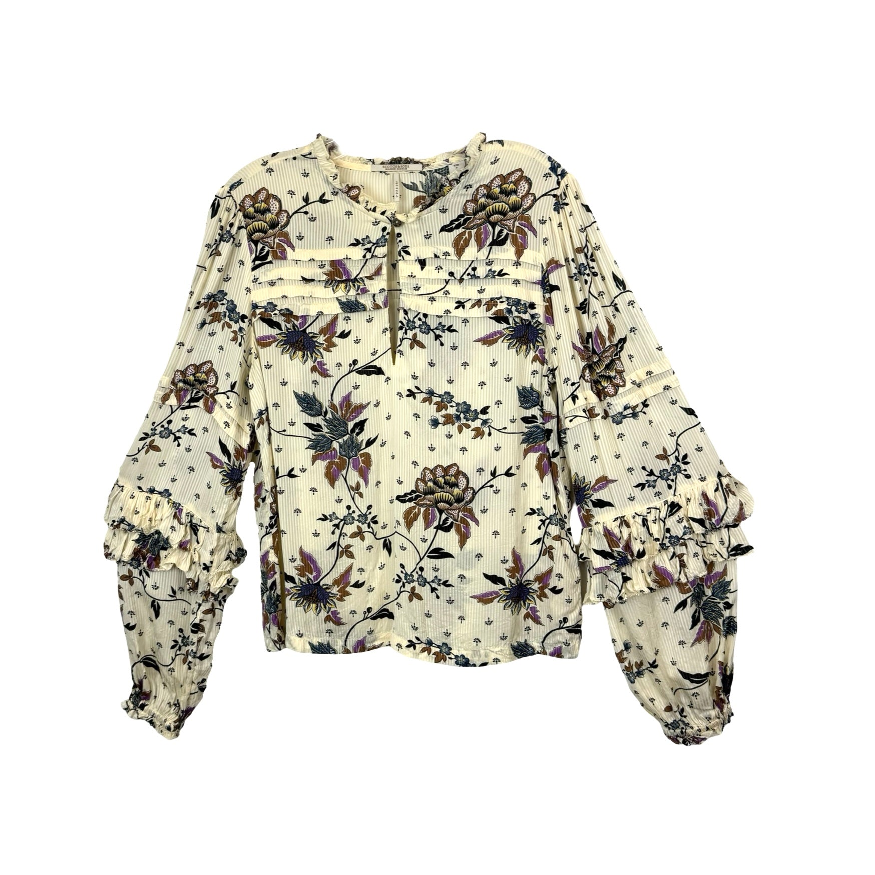 Scotch & Soda Floral Long Sleeve Blouse