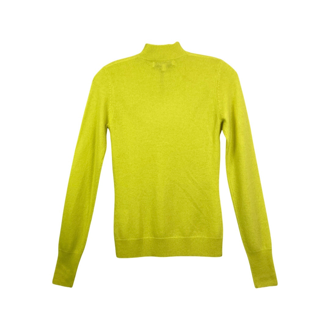 Intermix Yellow Long Sleeve Cut Out Detail Sweater-Back