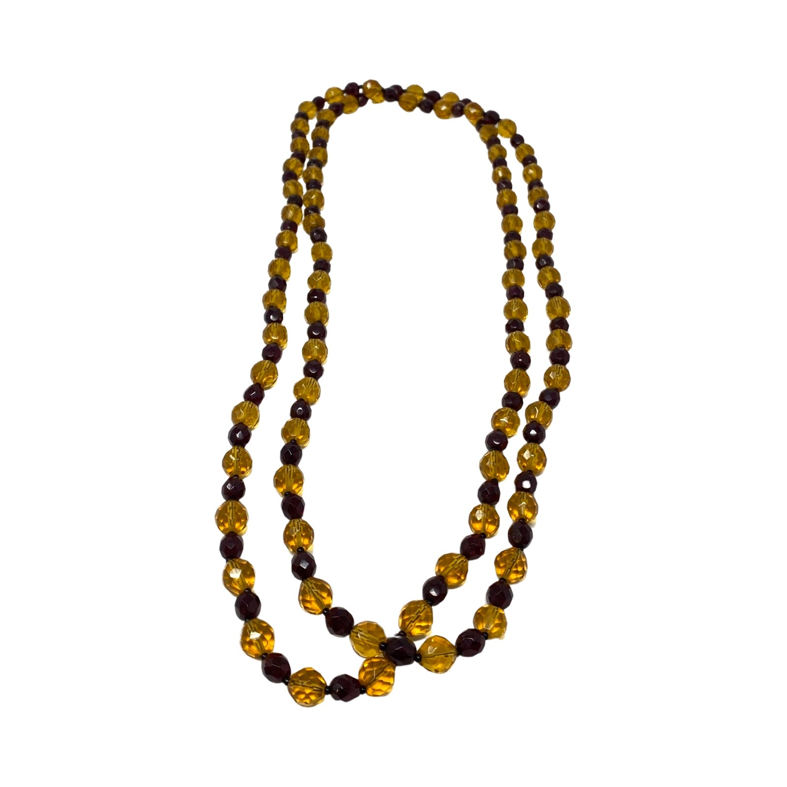Double Wrap Faceted Bead Necklace