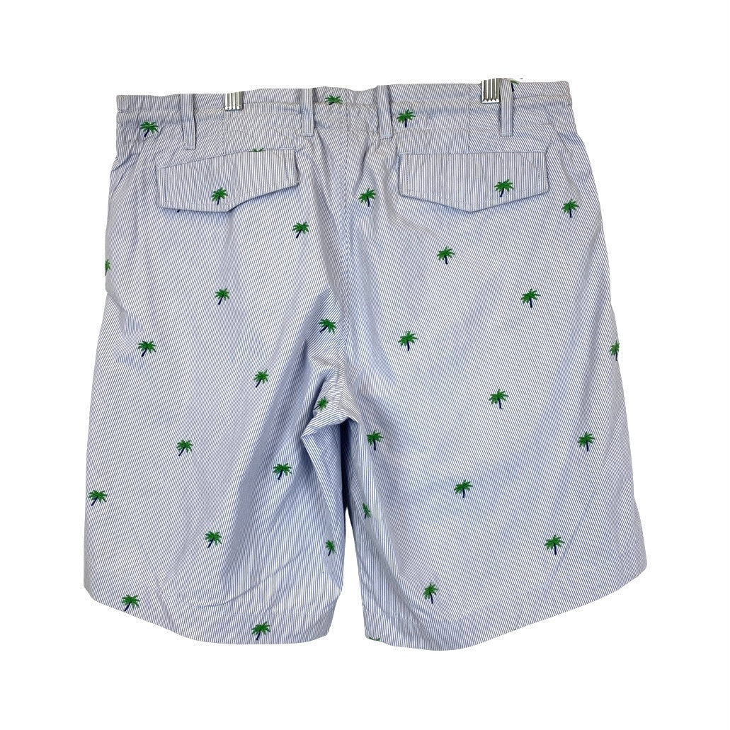 Burkman Bros Striped Palm Tree Shorts-Back