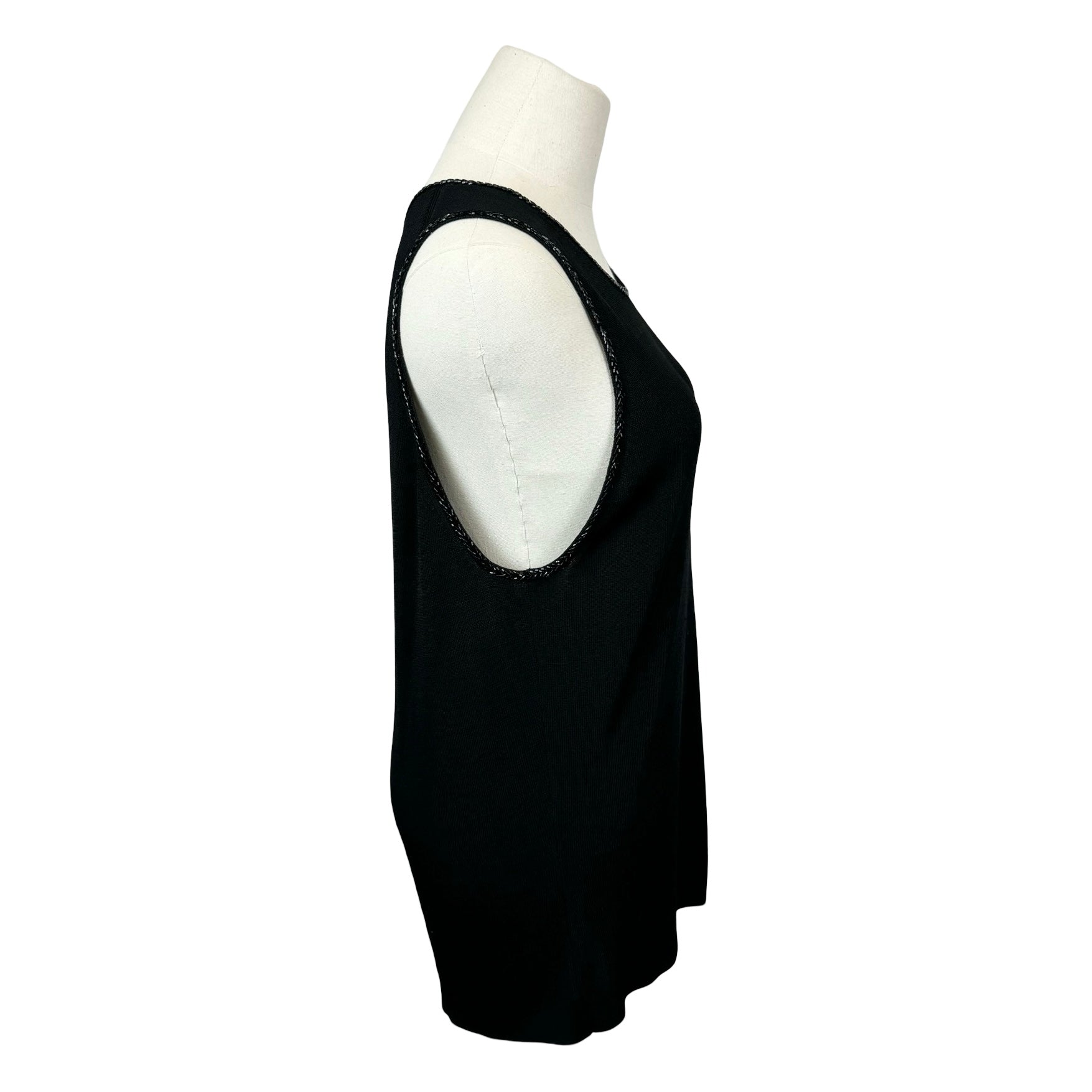 Carmen Marc Valvo Rhinestone Sleeveless Top