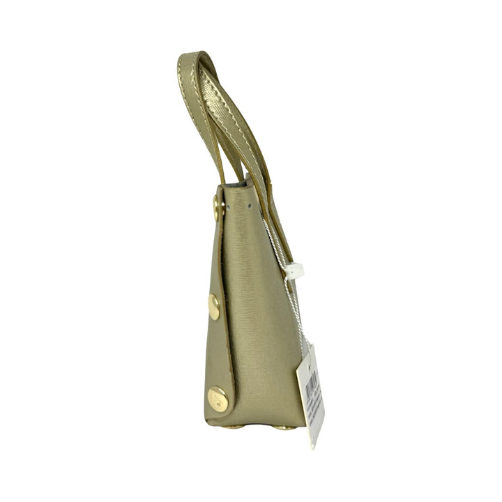 Pop Bag Micro Metallic Crossbody Bag-Gold Side