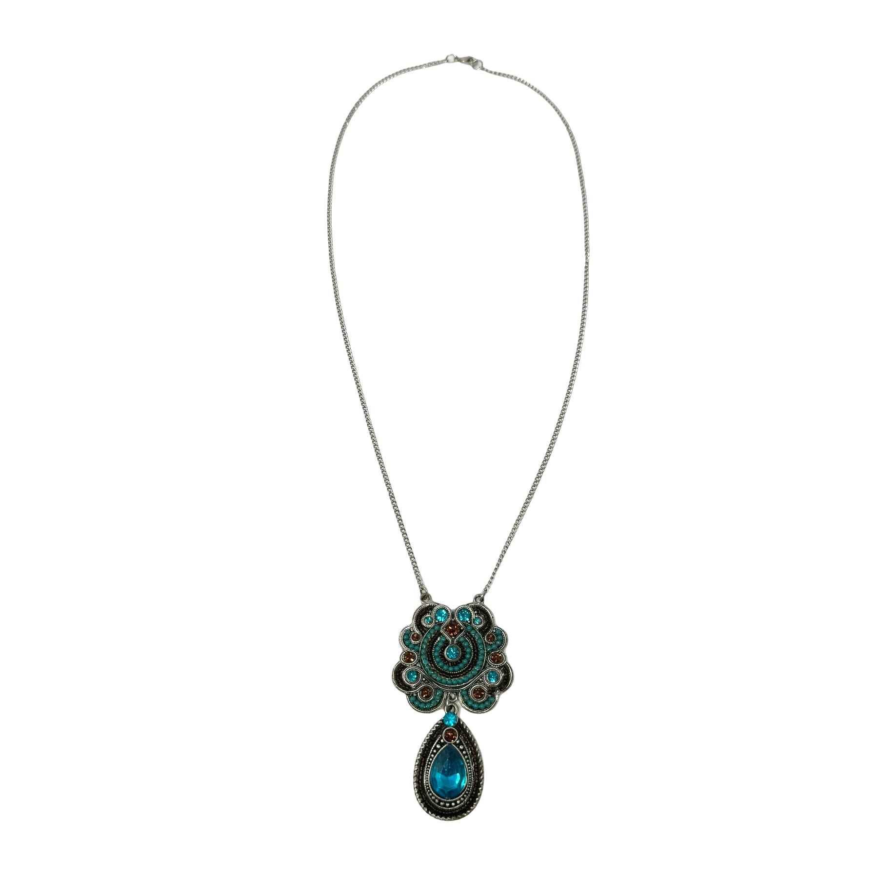 Ornate Embellished Pendant Necklace