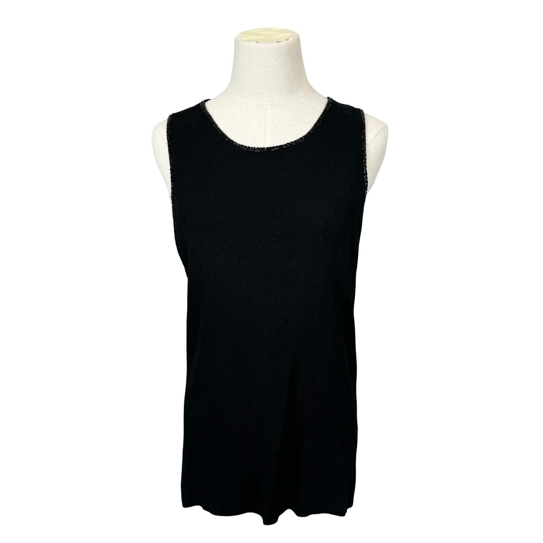 Carmen Marc Valvo Rhinestone Sleeveless Top