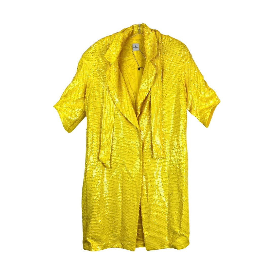 Thang De Hoo Sequined Yellow Coat-Thumbnail