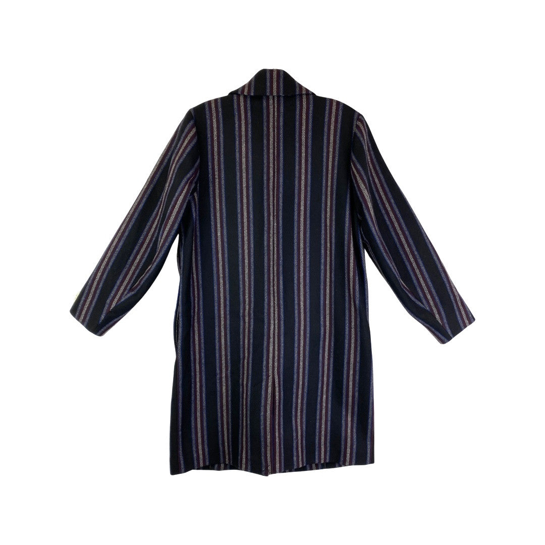 & Other Stories Blanket Stripe Wool Blend Coat-Back