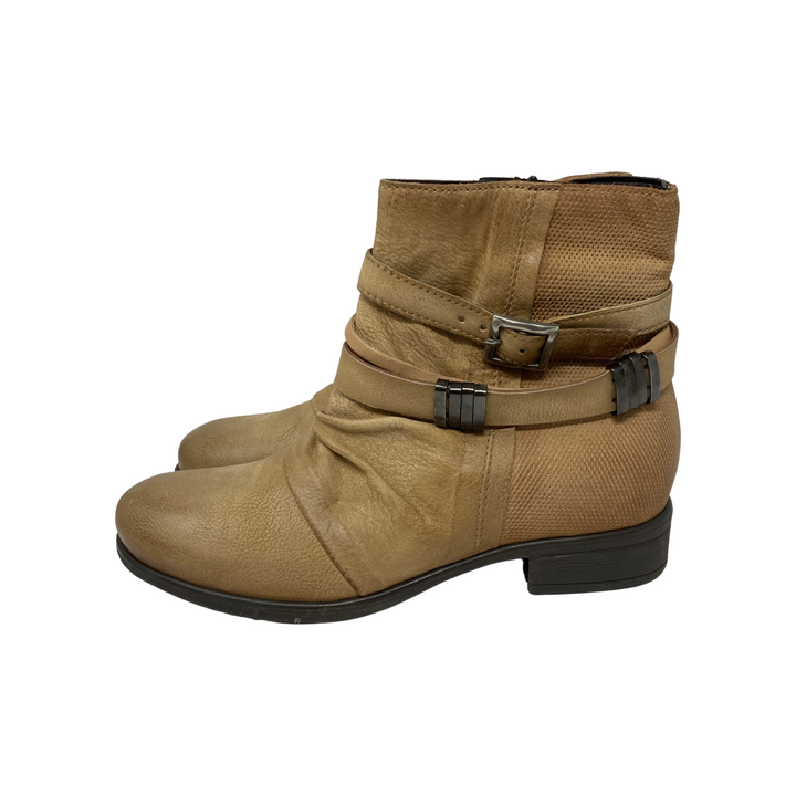 Miz Mooz Ankle Strap Detail Boots-beige side