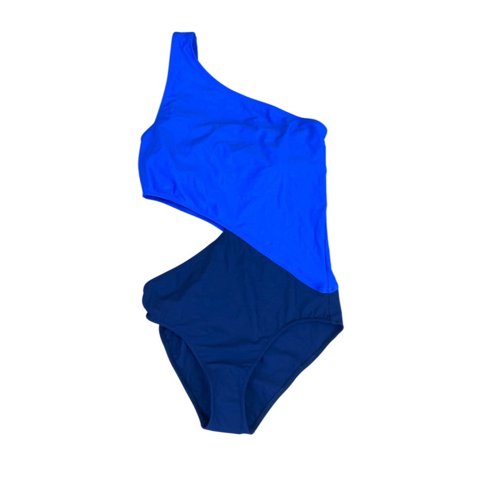 Araks Blue and Navy One Shoulder Colorblock Swimsuit-Thumbnail