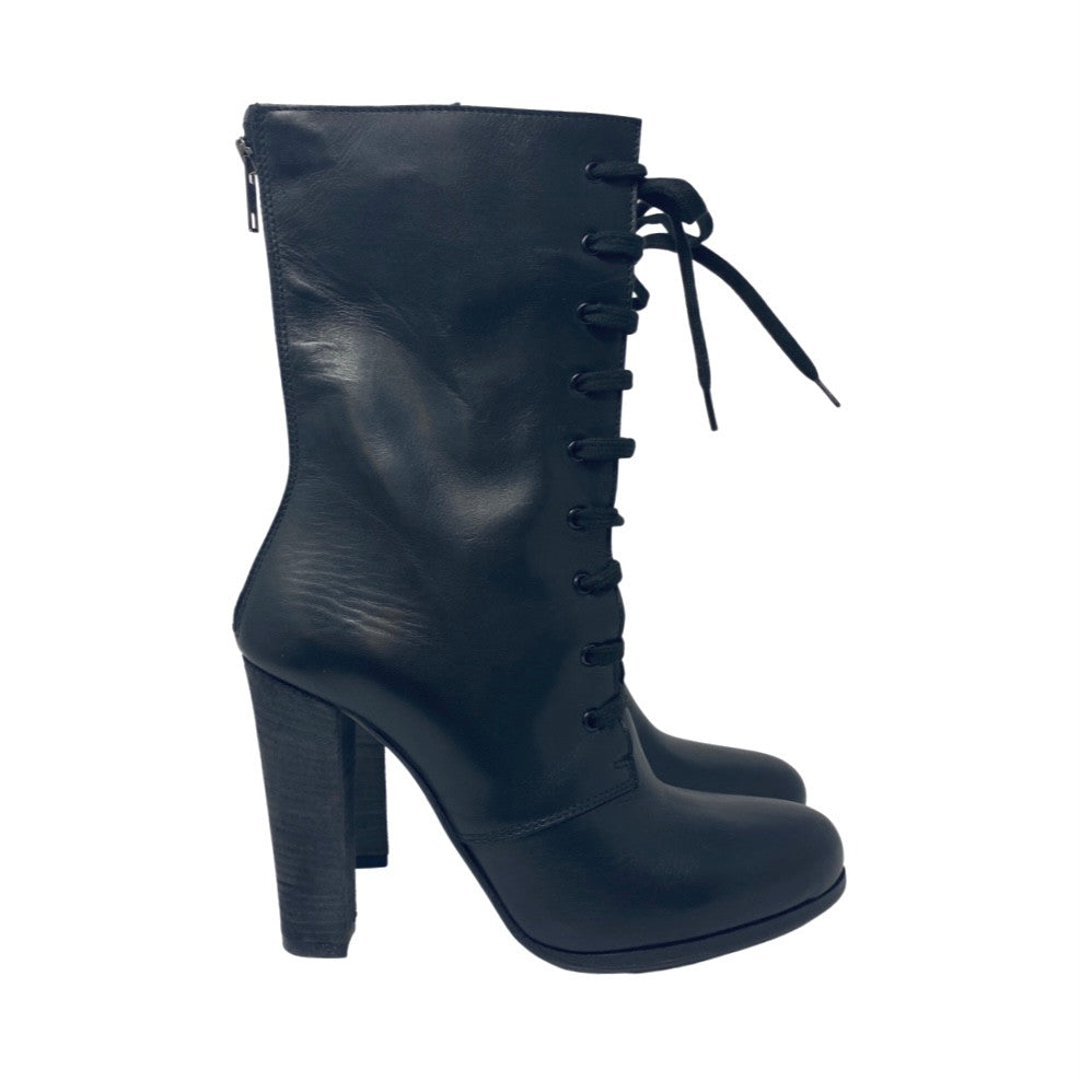 Woman by Common Projects Combat Heeled Boots-Black thumbnail