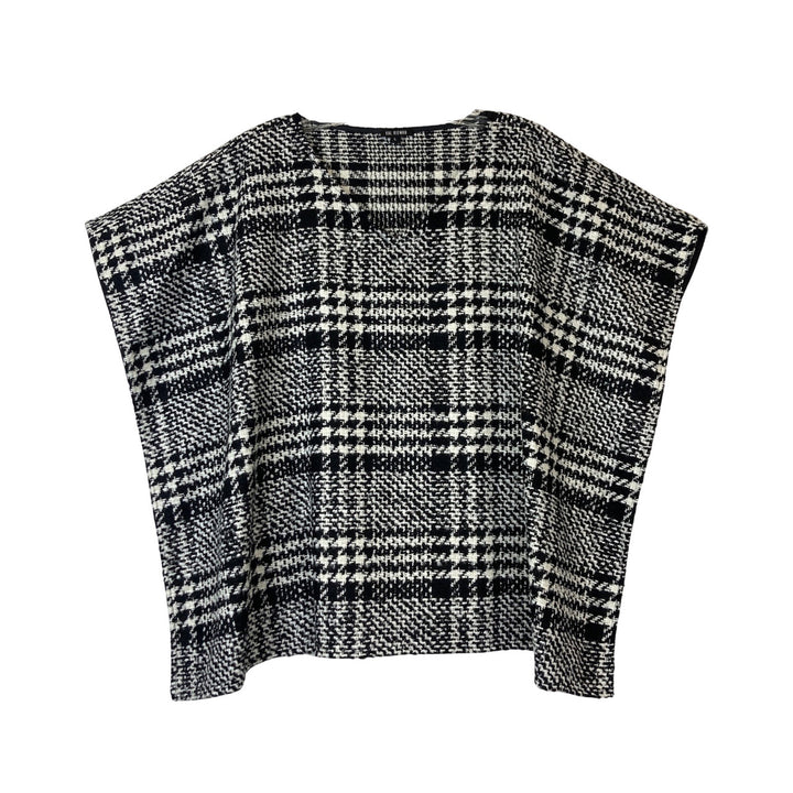 Kal Rieman Houndstooth Tweed Poncho-front