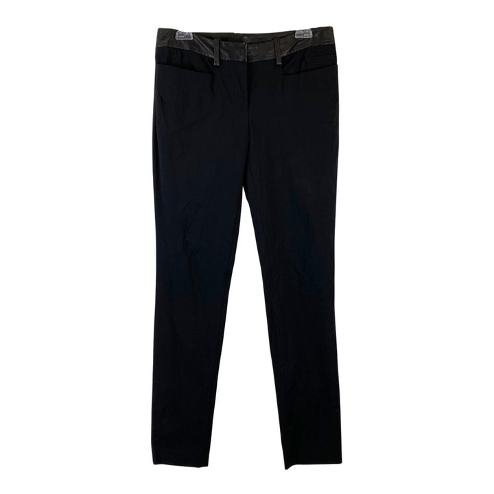 Zac Posen Leather Trim Stretch Pants-Thumbnail