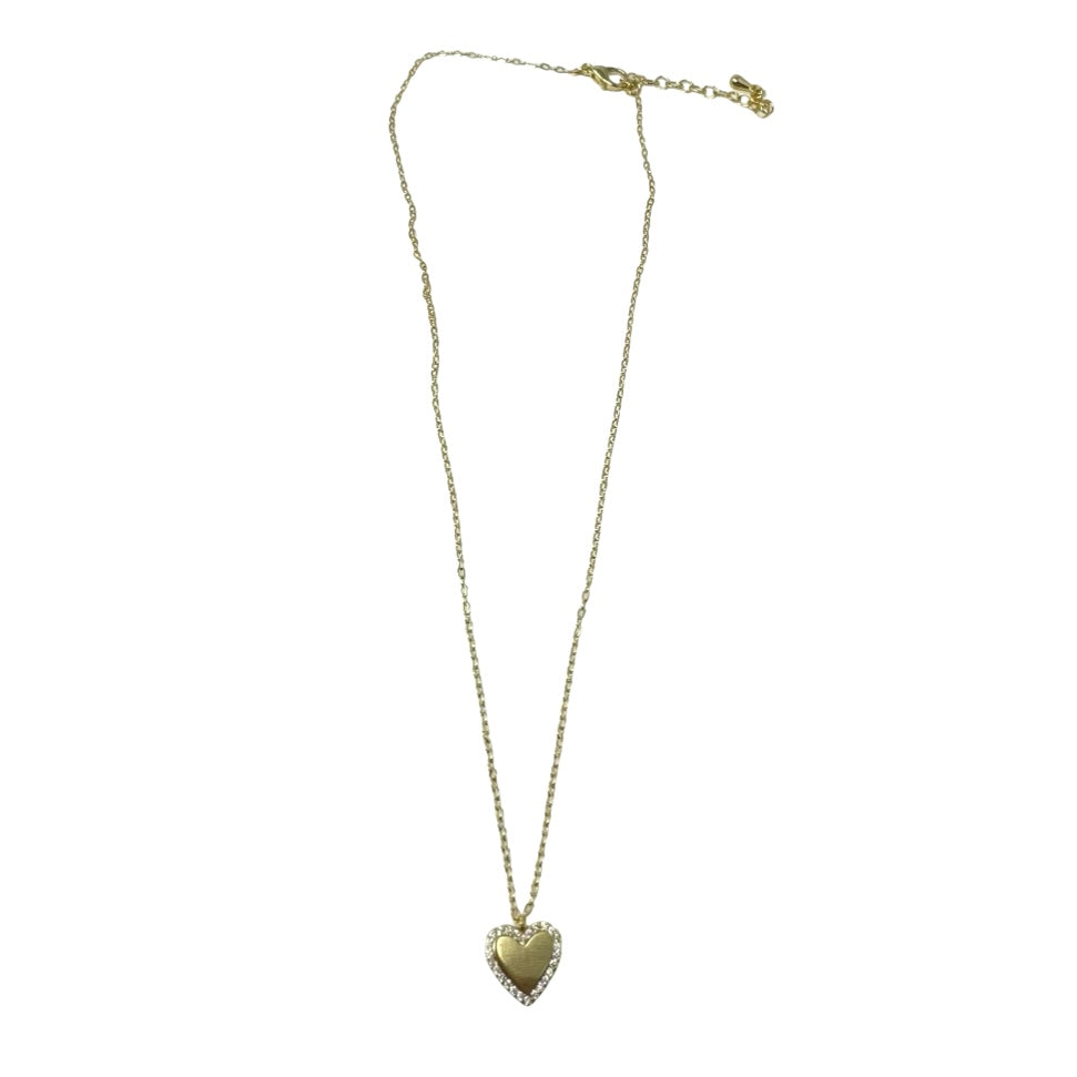 Columbus Gold Dipped Heart Pendant Necklace