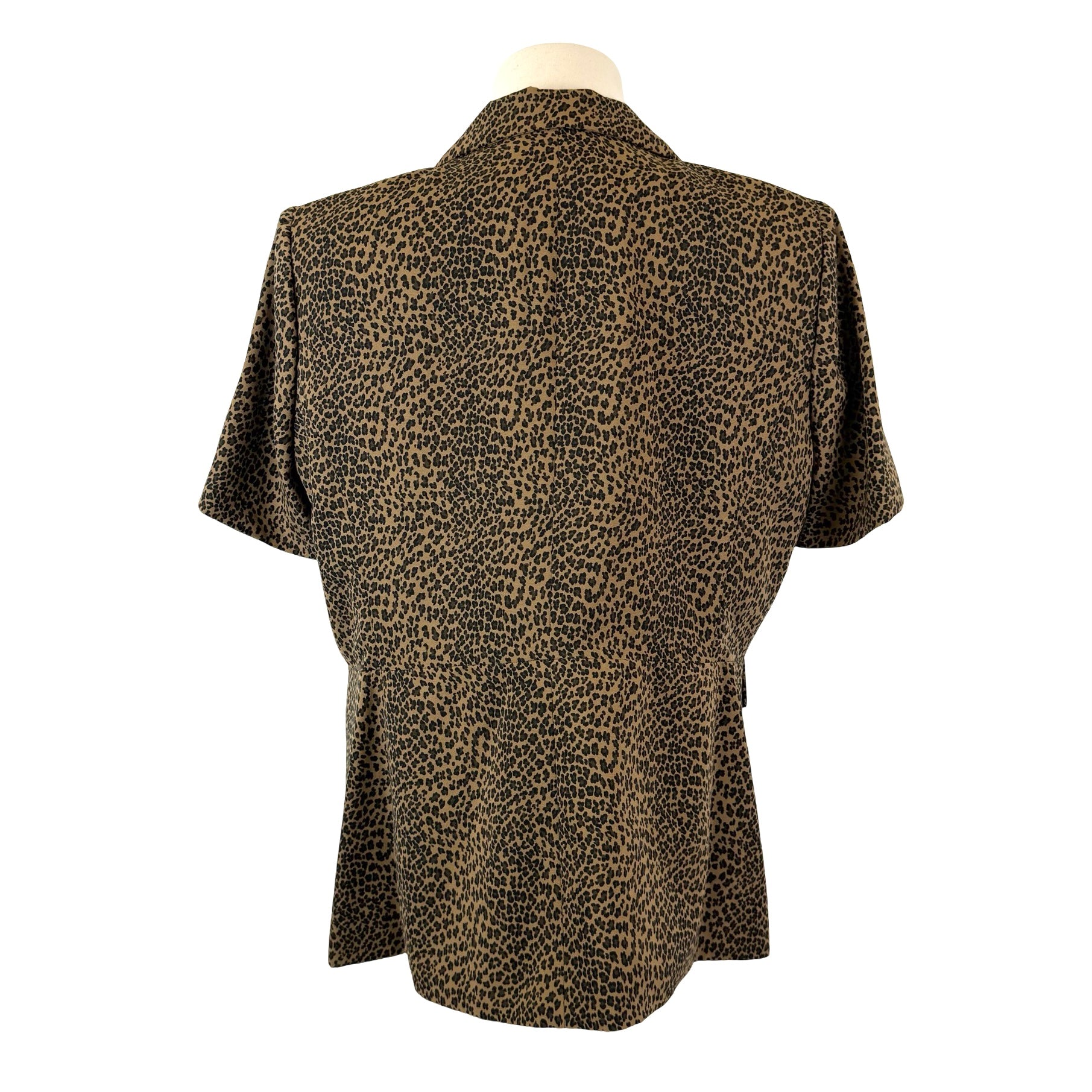 Vintage Danny & Nicole Leopard Print Button Down Shirt