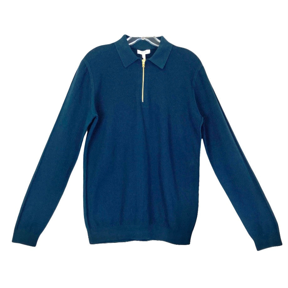 Reiss Rufus Long Sleeve Textured Zip Sweater-Thumbnail