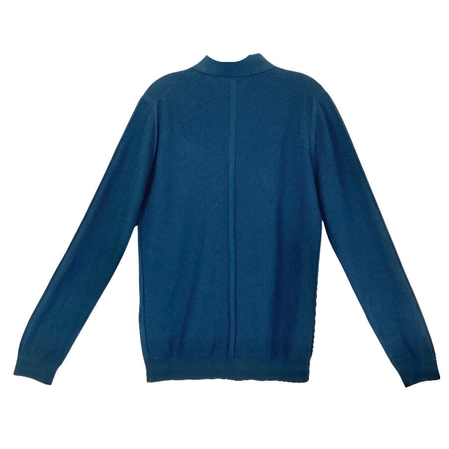 Reiss Rufus Long Sleeve Textured Zip Sweater-Back