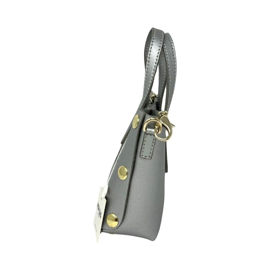 Pop Bag Micro Metallic Crossbody Bag-Silver Side