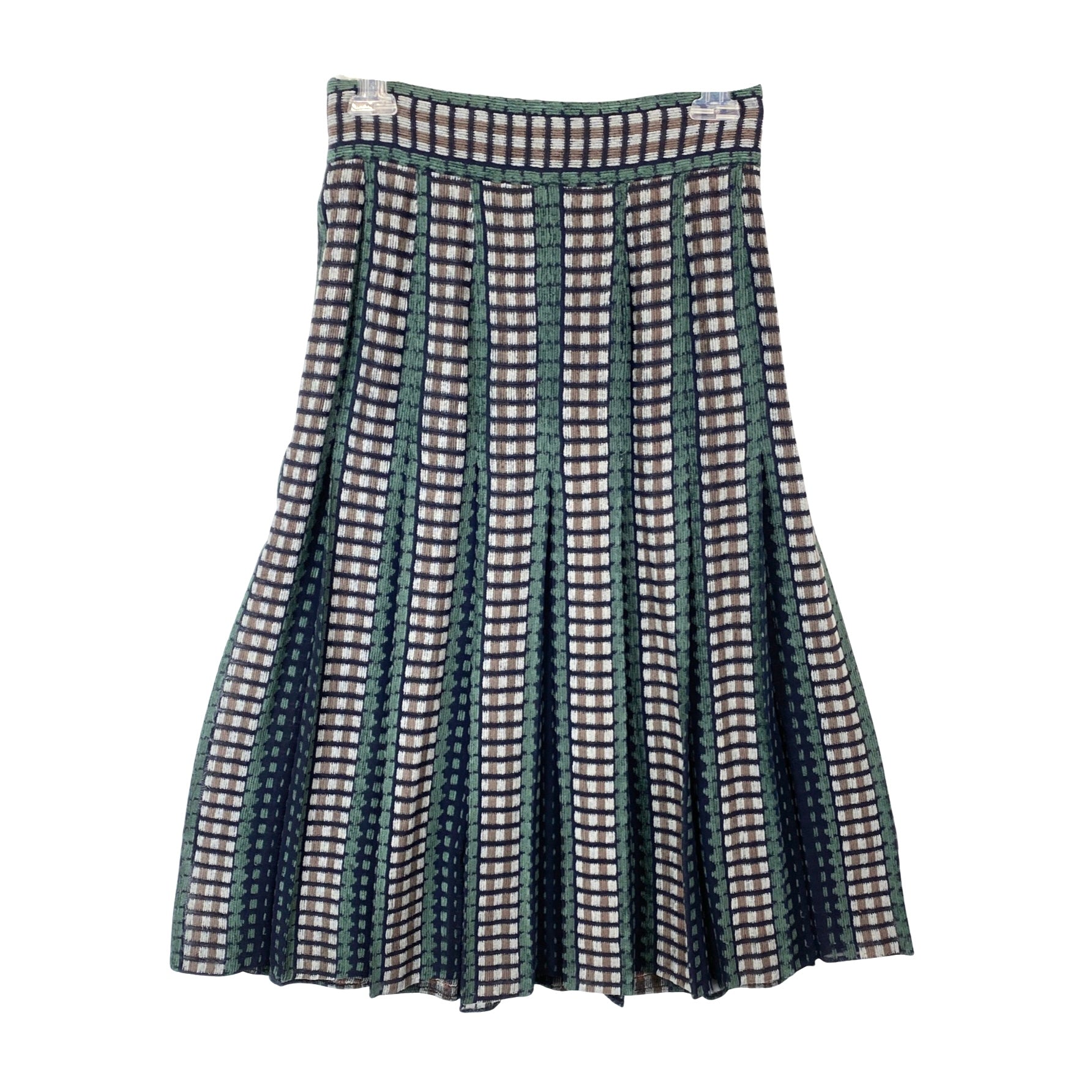 Bottega Veneta Patterned Pleated Midi Skirt