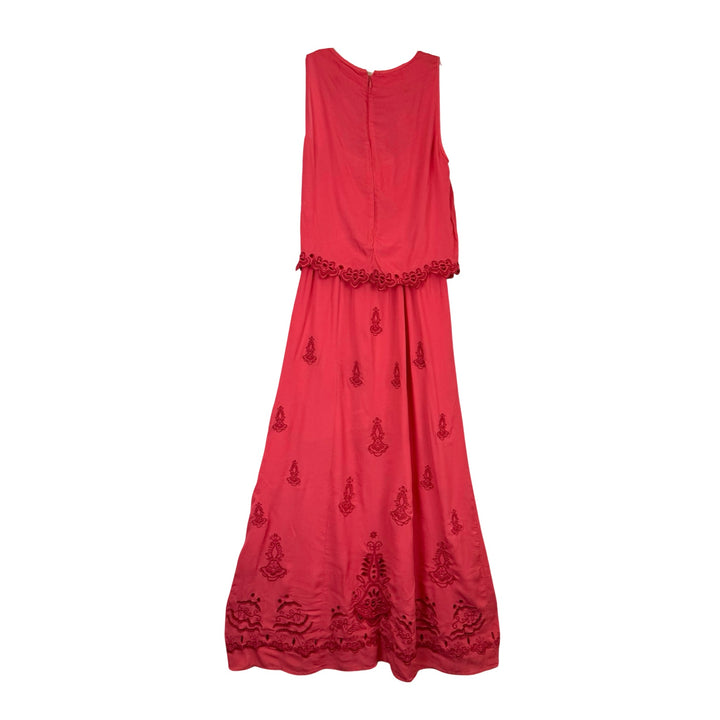 Nanette Lepore Floral Eyelet Maxi Dress-Back