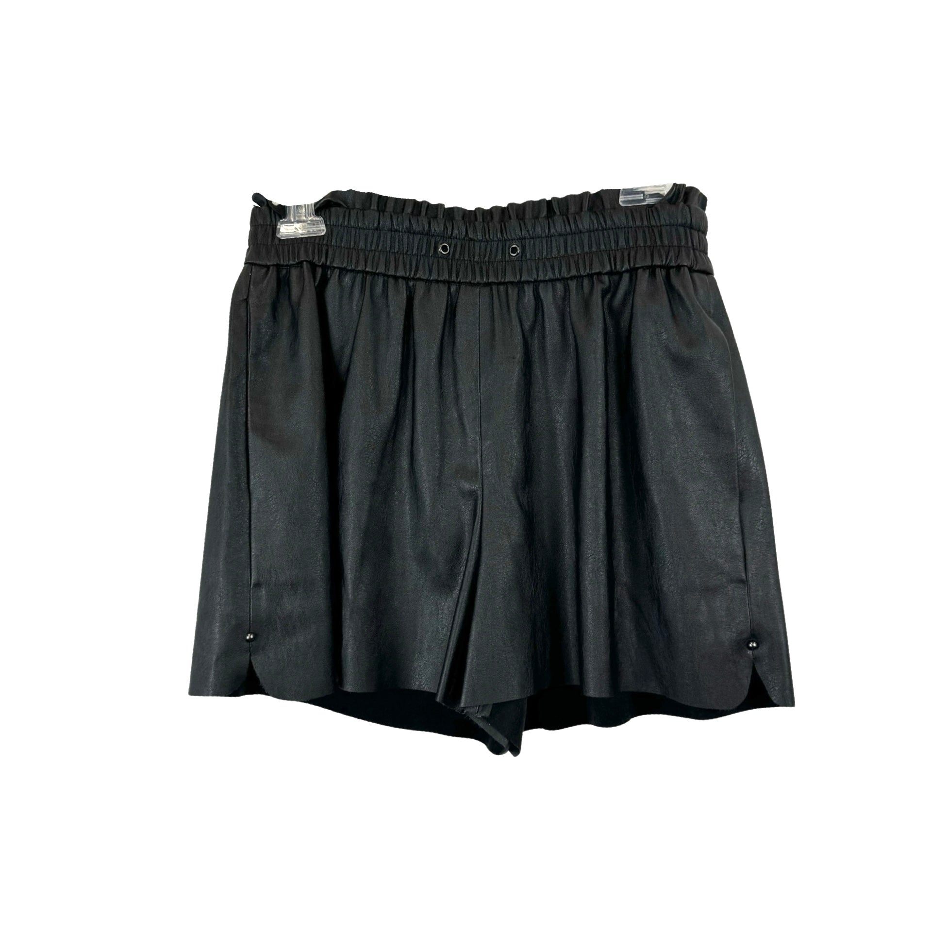 Zara Elasticized Faux Leather Shorts