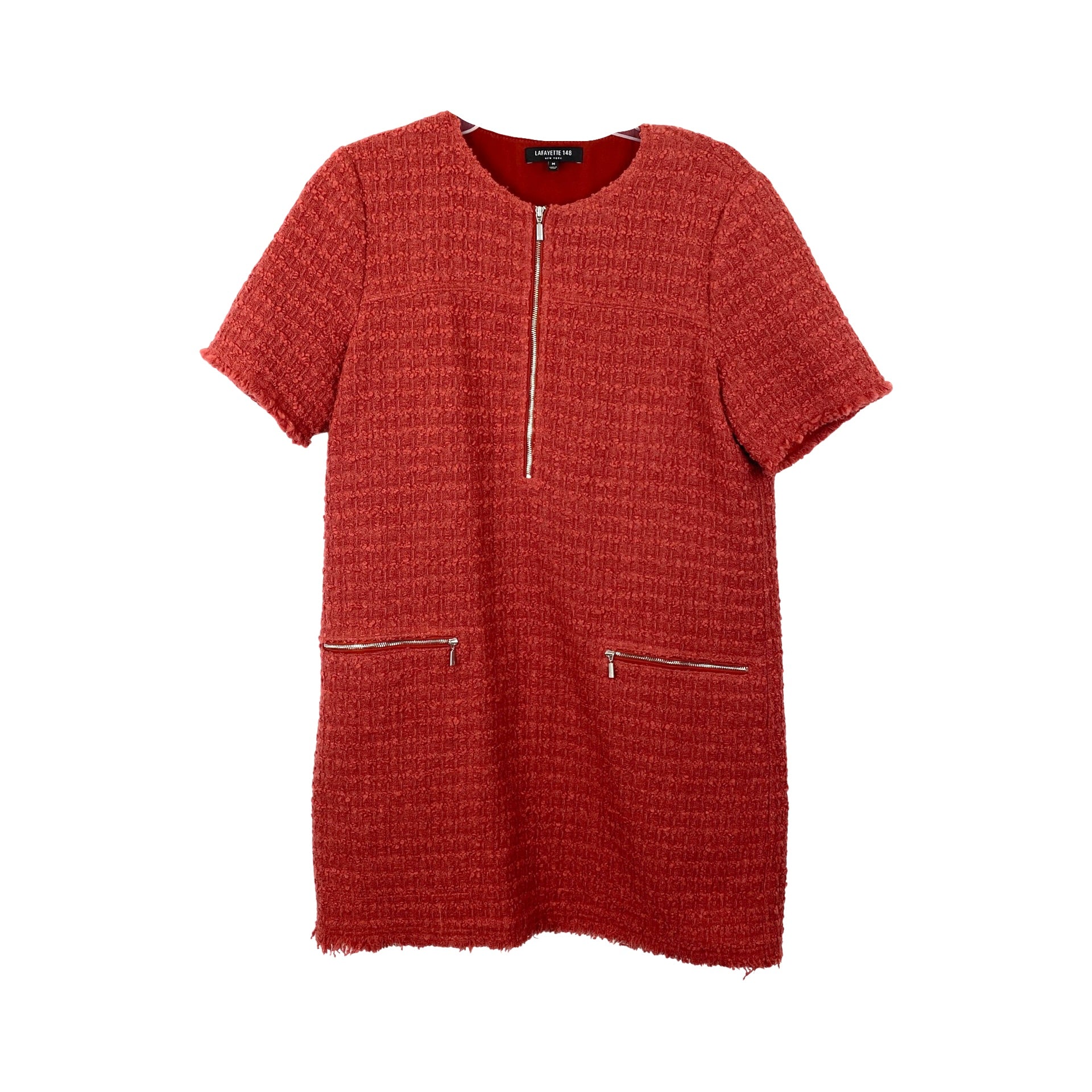 Lafayette 148 Tweed Boucle Zip Detail Dress