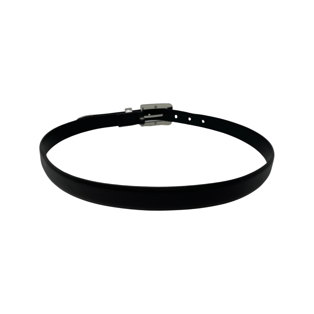 Linea Pelle Metal Detail Black Belt-Back